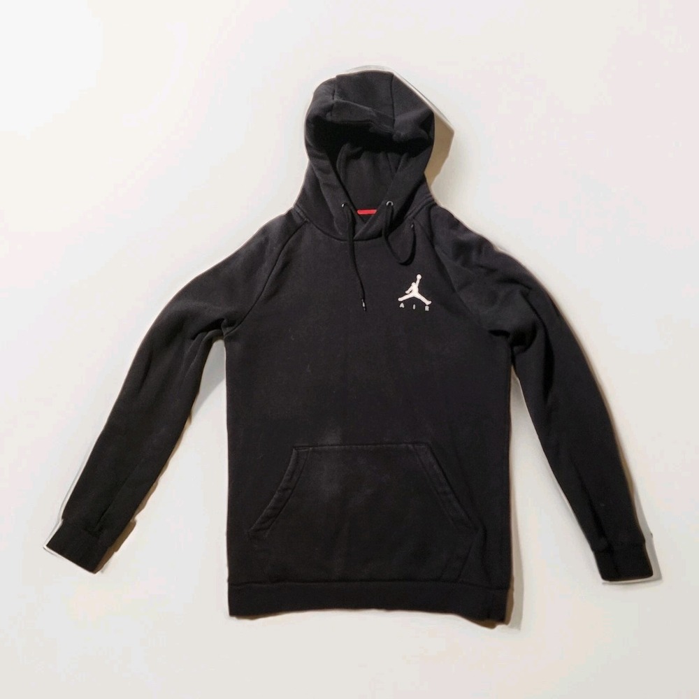 Jordan Pullover Hoodie Sweatshirt Jumper‎ Logo Spellout Black Mens